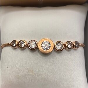 Michael Kors Rose Gold Bracelet with Crystal  Accents
